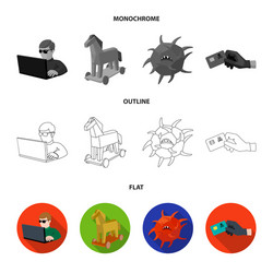 system internet connection code hackers vector image