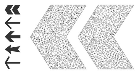 web network shift left icon with simple glyphs vector image