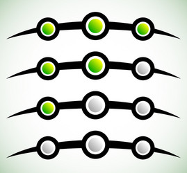 3 step progress indicator abstract gui element vector image