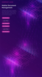 big data waterfall streams digital binary code vector image