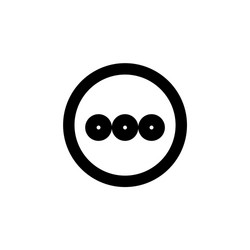 circle line icon with add symbol editable stroke vector image