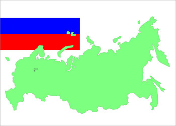 6204 russia map and flag vector