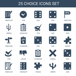 Choice icons Royalty Free Vector Image - VectorStock