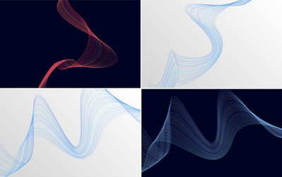 collection of geometric minimal lines pattern set vector image