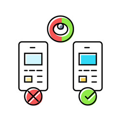 contrast ratio ux ui design color icon vector image