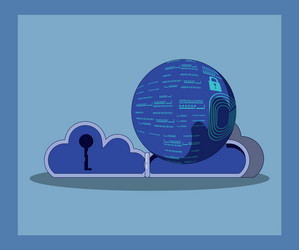data security with cloud computing vector image