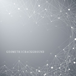 Geometric abstract background with connected line vector