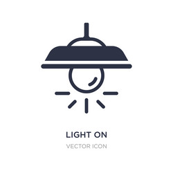 light on icon white background simple element vector