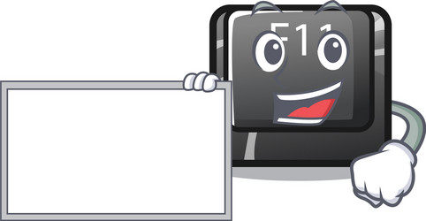 Mascot Keyboard with F11 Button vector image