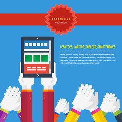 responsive web design concept vector image