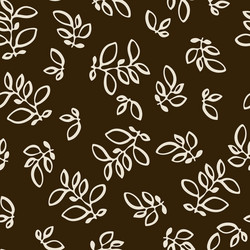 Seamless nature pattern with stylized leaves vector