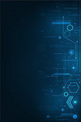 technological with different data calculations vector image