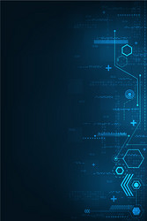 technological with different data calculations vector