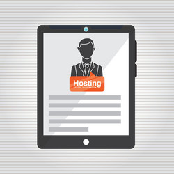 web hosting design vector image