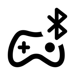wireless controller for gaming via bluetooth vector image