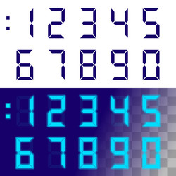 Digital numbers vector