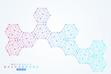 hexagonal abstract background big data vector image
