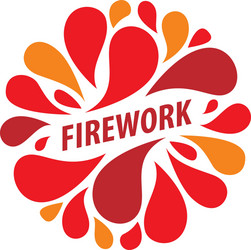 Logo for fireworks vector