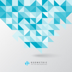abstract gray triangle and square in blue vector image