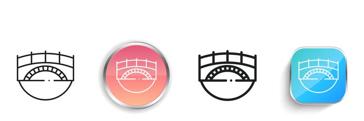 canals icon thin linear regular and button style vector image