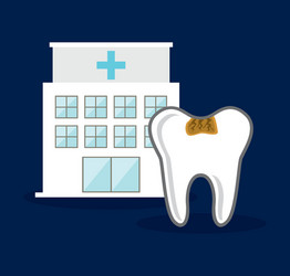 dental healthcare equipment flat icons vector