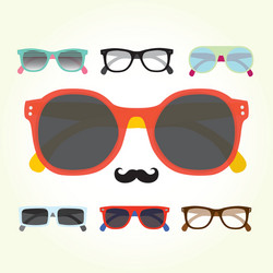 Set glasses Royalty Free Vector Image - VectorStock