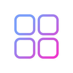 mobile app menu pixel perfect gradient linear ui vector image