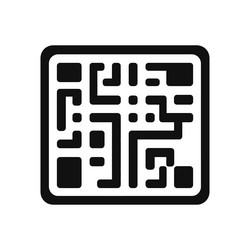 rounded square shape with intricate black pattern vector image