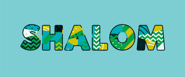 Shalom concept word art vector