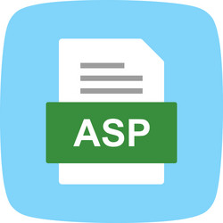 asp file document icon vector image