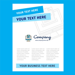 document in computer title page design vector image
