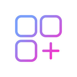 menu with add option pixel perfect gradient vector image