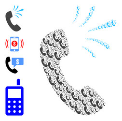 phone signal recursive composition self items vector image