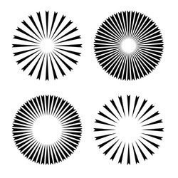rays beams element sunburst starburst shape vector image