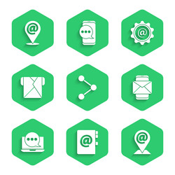 set share address book location and mail vector image