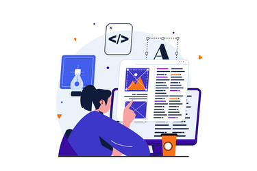 web design modern flat concept for banner vector image