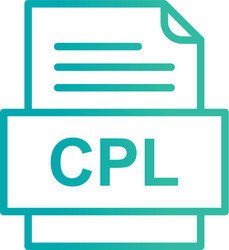 cpl file document icon vector image