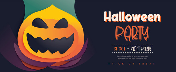 halloween party invitations or greeting cards vector