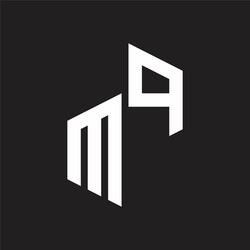 mp initial letters logo monogram with up to down vector image