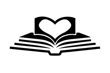 stylized minimal open book design with clean vector image