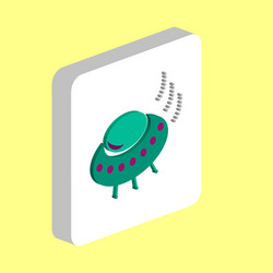 ufo simple icon symbol design template for web vector image