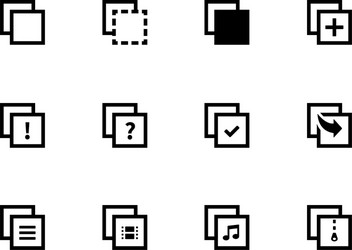 Copy Paste Icons - File Management vector image