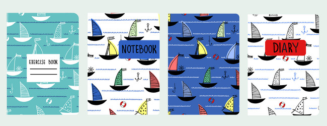 cover page templates based on seamless patterns vector image
