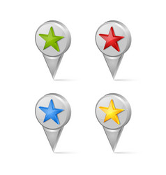 favourite map mark pointers vector image