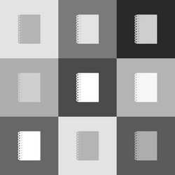 notebook simple sign grayscale version vector image