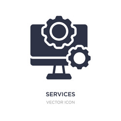 services icon on white background simple element vector image