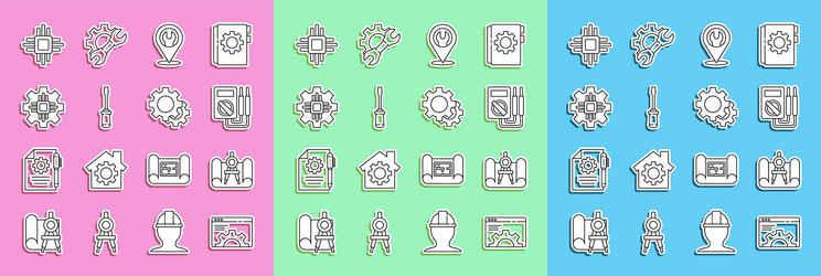set line browser setting graphing paper vector image