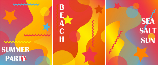 set of 3 abstract backgrounds dynamic textured vector image