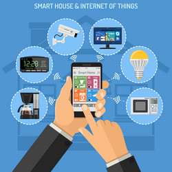 smart house and internet of things vector