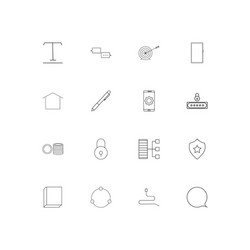 web linear thin icons set outlined simple vector image
